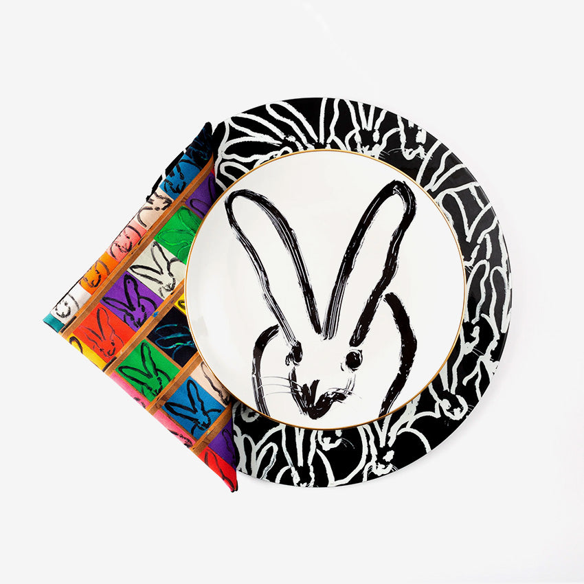 Hunt Slonem | Assiette à dîner Rabbit Run