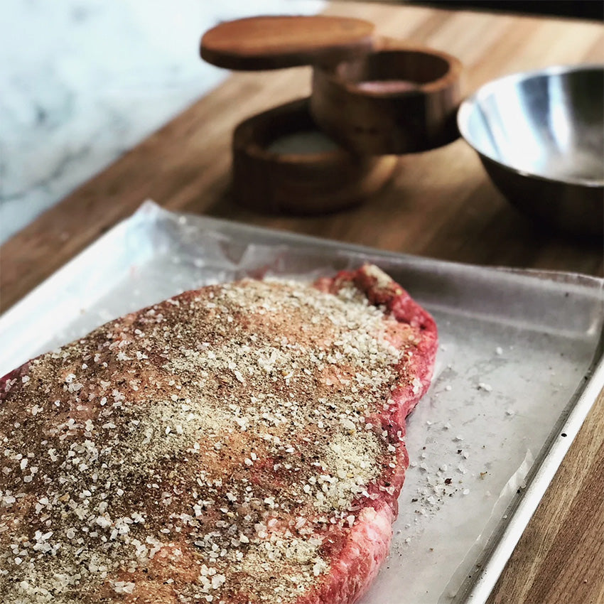 Ironwood | Double Layer Swivel Salt Box - Acacia Wood