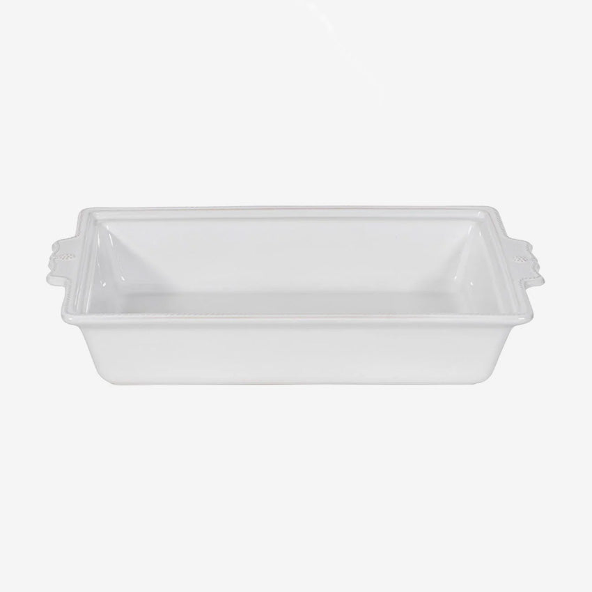Juliska | Berry & Thread Rectangular Baker With Lid - Whitewash