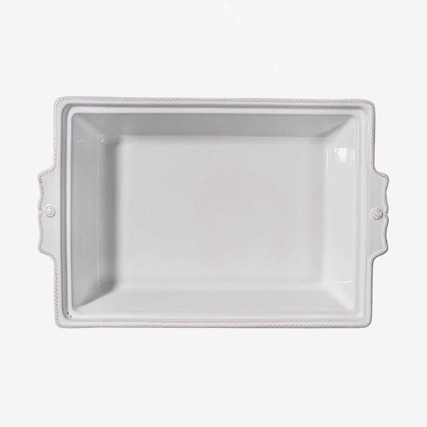 Juliska | Berry & Thread Rectangular Baker With Lid - Whitewash