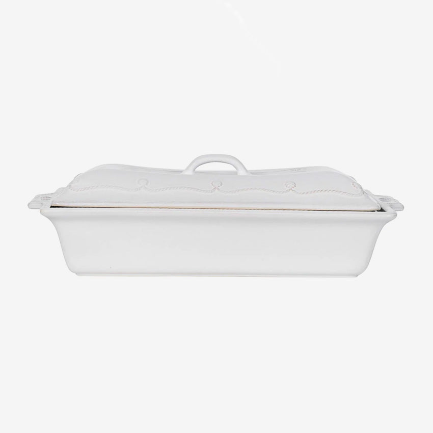 Juliska | Berry & Thread Rectangular Baker With Lid - Whitewash