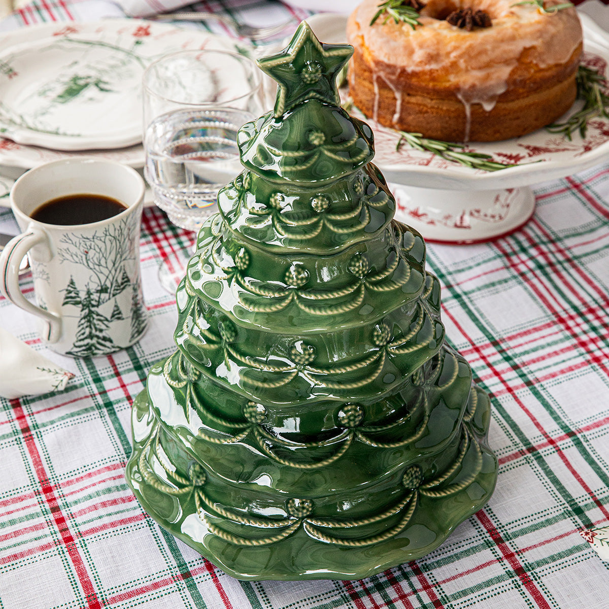 Juliska | Berry & Thread Christmas Tree Cookie Jar with Lid