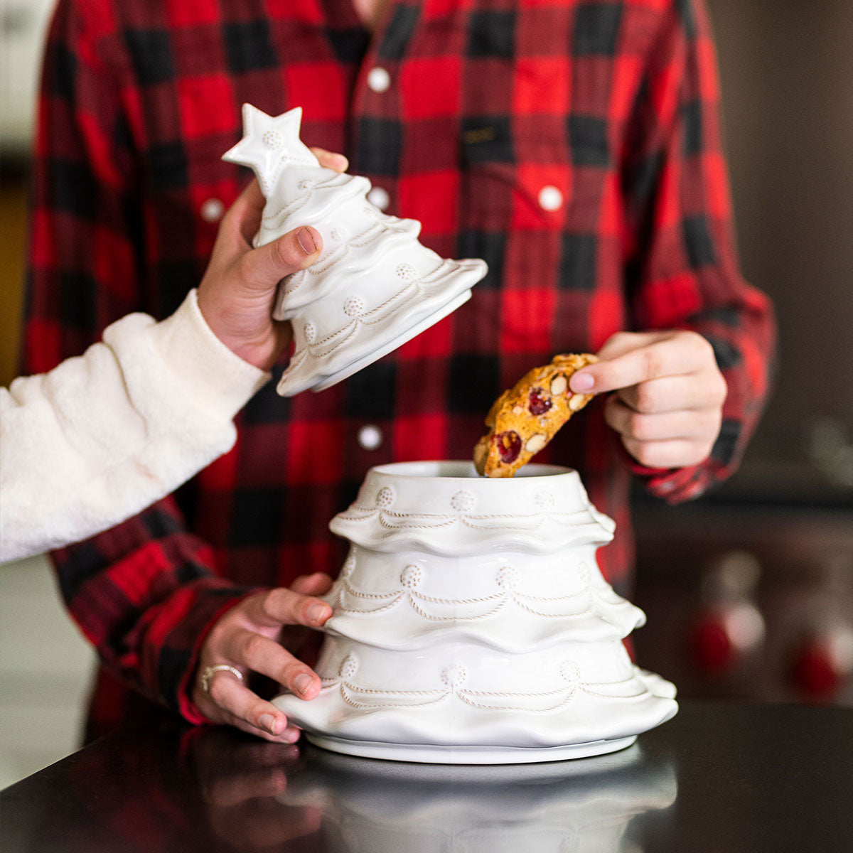 Juliska | Berry & Thread Christmas Tree Cookie Jar with Lid
