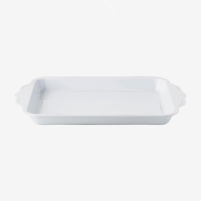 Juliska | Plateau en mélamine 24" Berry & Thread - Blanc