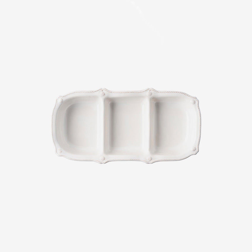 Juliska | Berry & Thread 14" Triple Section Server - Whitewash
