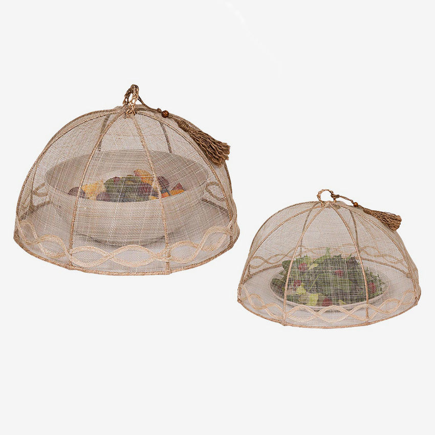 OOS - Juliska | Tuileries Garden Mesh Round Food Cover Set of 2 - Natural