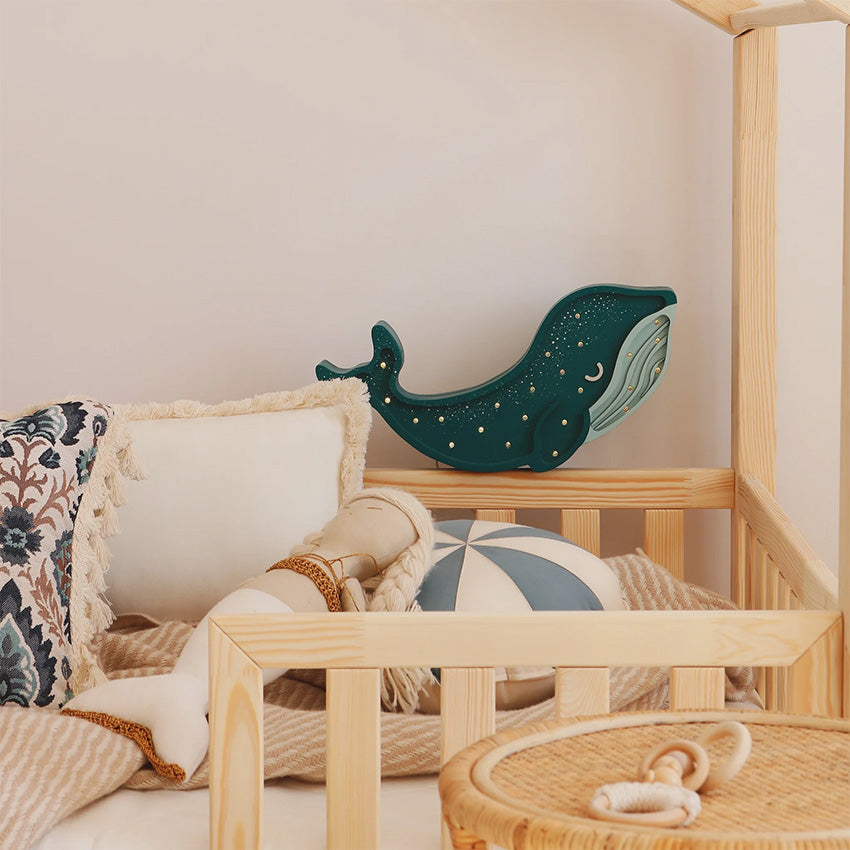 Little Lights | Lampe baleine – Bleu sarcelle galaxie
