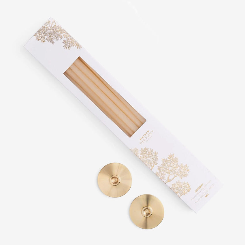 Maison Pechavy | Set of Fine Candles & Folies 1930 Candleholders