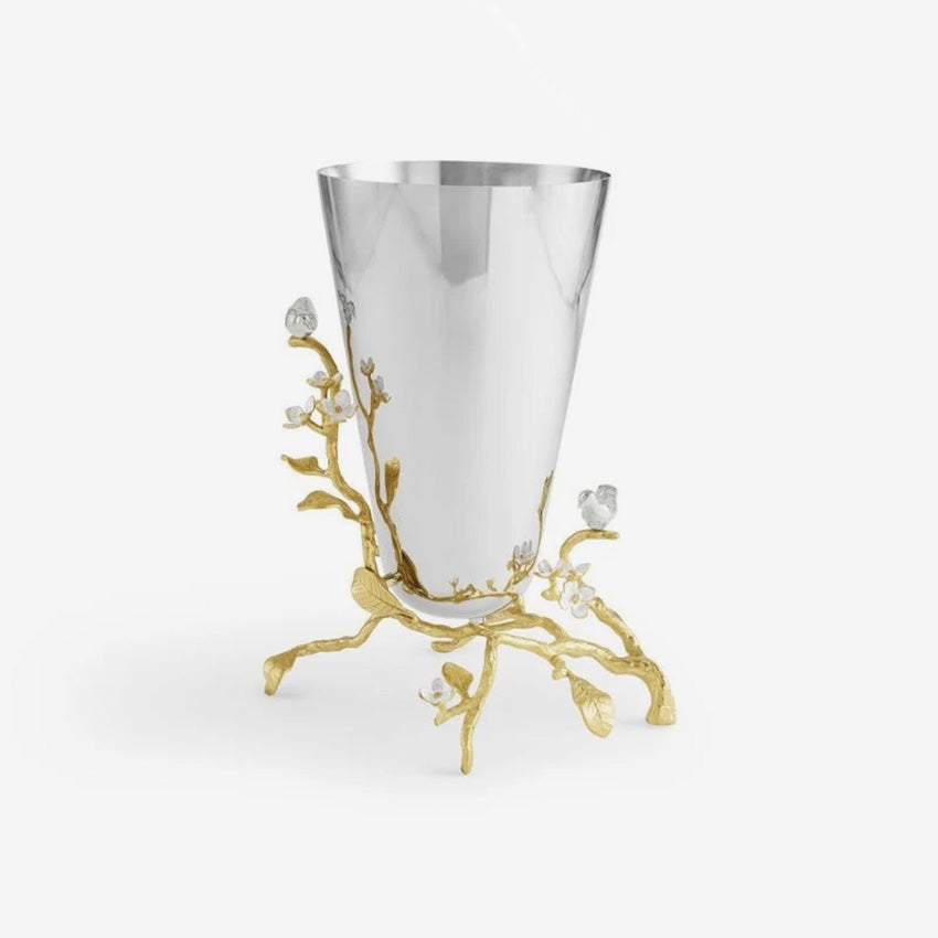 Michael Aram | Vase Medium Lovebirds Argent et Or
