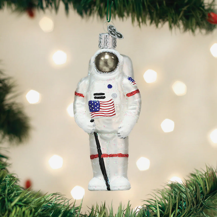 Old World Christmas | Blown Glass Ornament - Astronaut