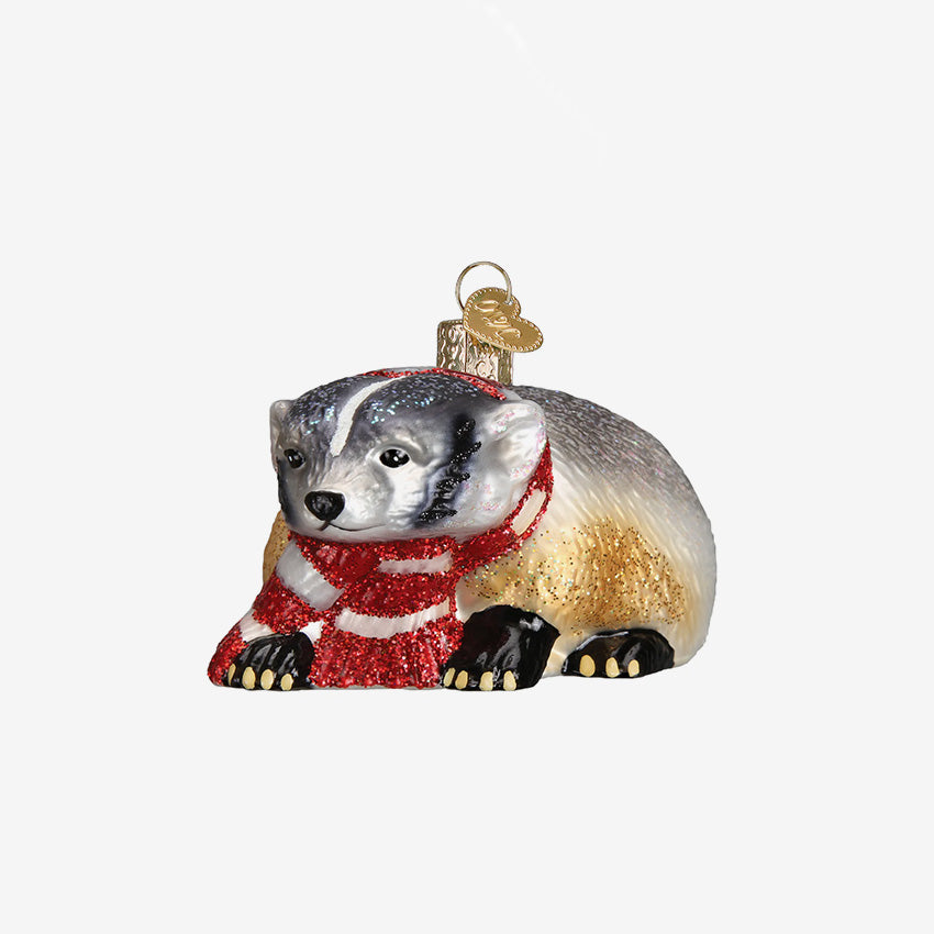 Old World Christmas | Ornement en verre soufflé - Blaireau