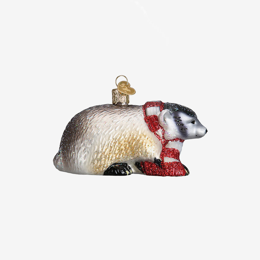 Old World Christmas | Ornement en verre soufflé - Blaireau