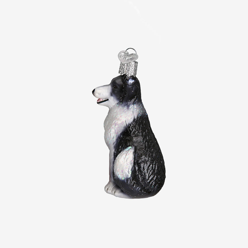 Old World Christmas | Blown Glass Ornament - Border Collie