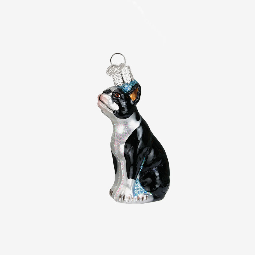Old World Christmas | Ornement en verre soufflé - Boston Terrier