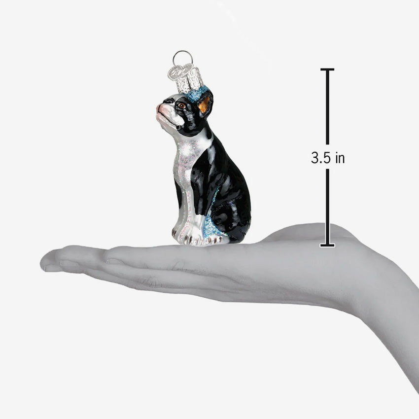 Old World Christmas | Ornement en verre soufflé - Boston Terrier
