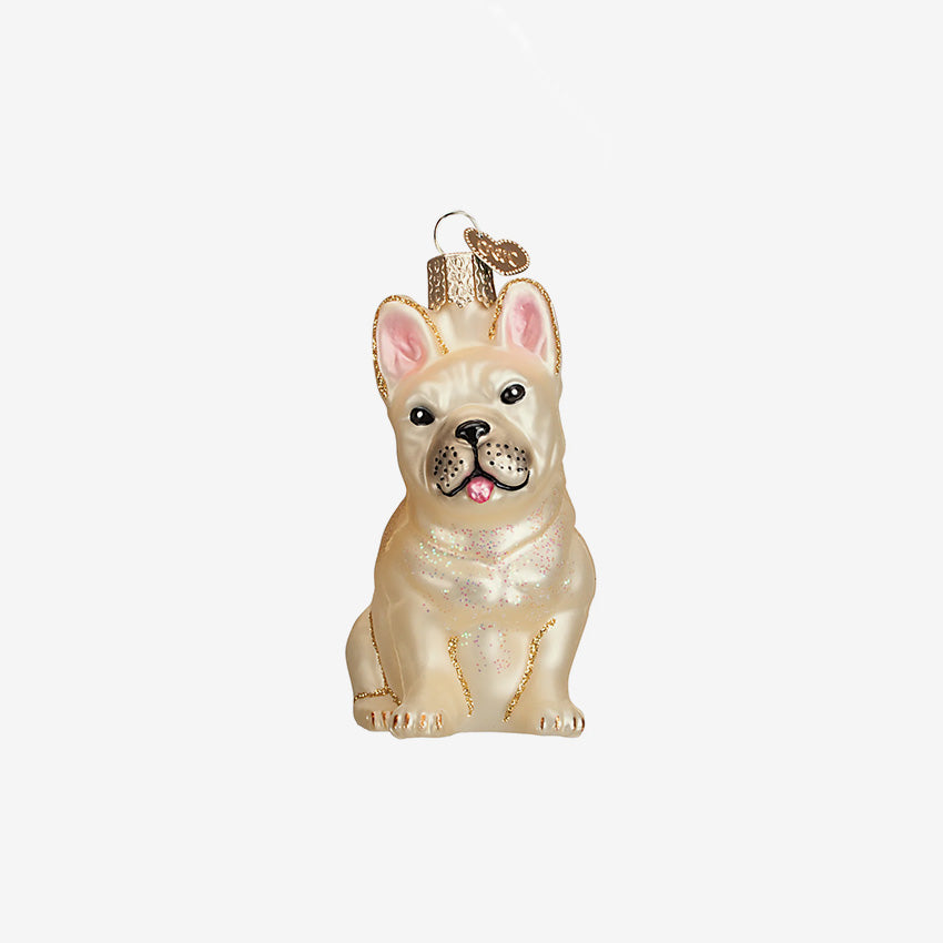 Old World Christmas | Blown Glass Ornament - French Bulldog
