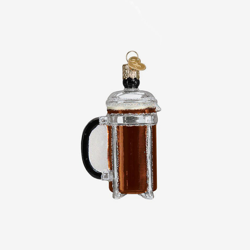 Old World Christmas | Ornement en verre soufflé - Cafetière française