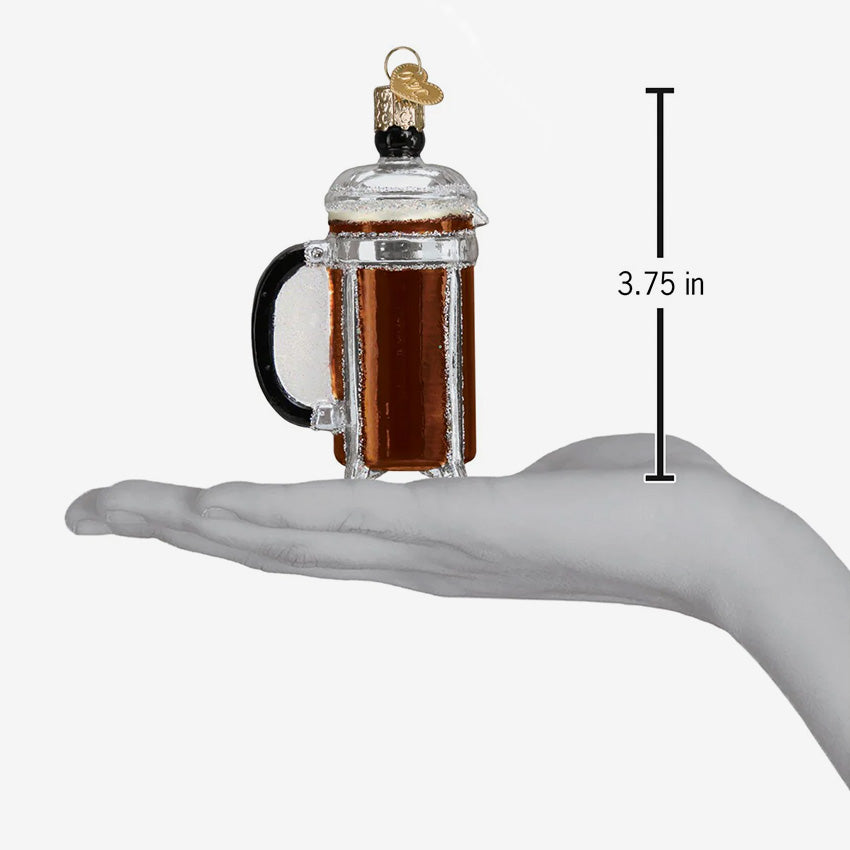Old World Christmas | Ornement en verre soufflé - Cafetière française