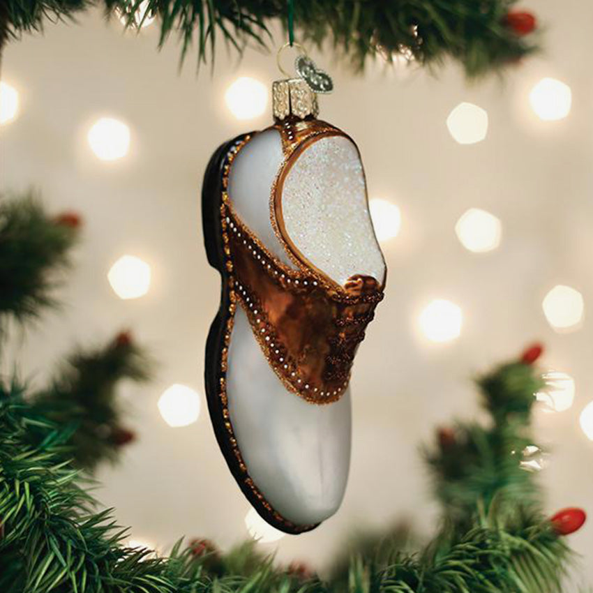 Old World Christmas | Blown Glass Ornament - Golf Shoe