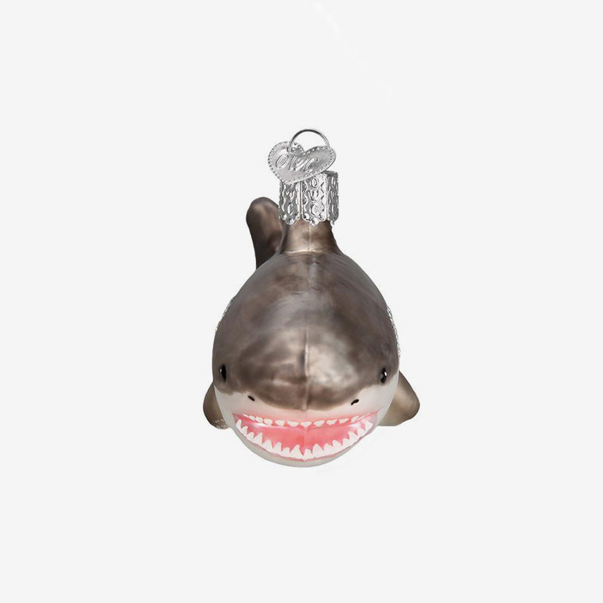 Old World Christmas | Blown Glass Ornament - Great White Shark