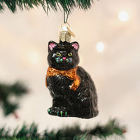 Old World Christmas | Blown Glass Ornament - Halloween Kitty