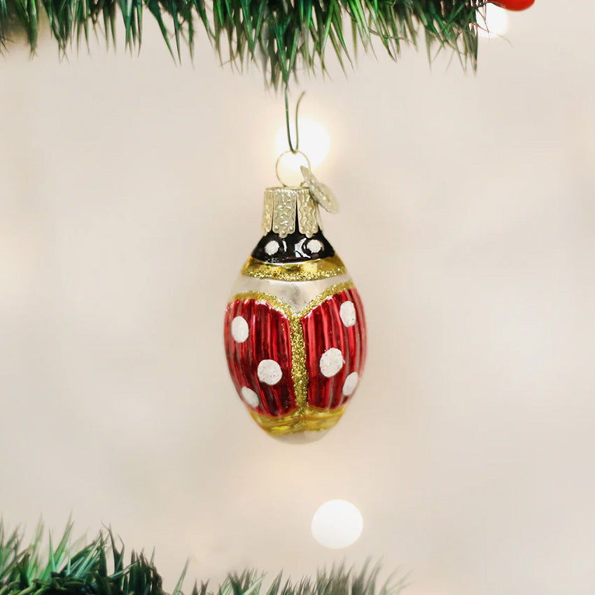 Old World Christmas | Blown Glass Ornament - Lucky Ladybug