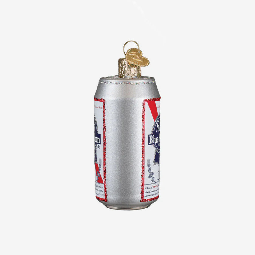 Old World Christmas | Ornement en verre soufflé - Canette de bière Pabst Blue Ribbon