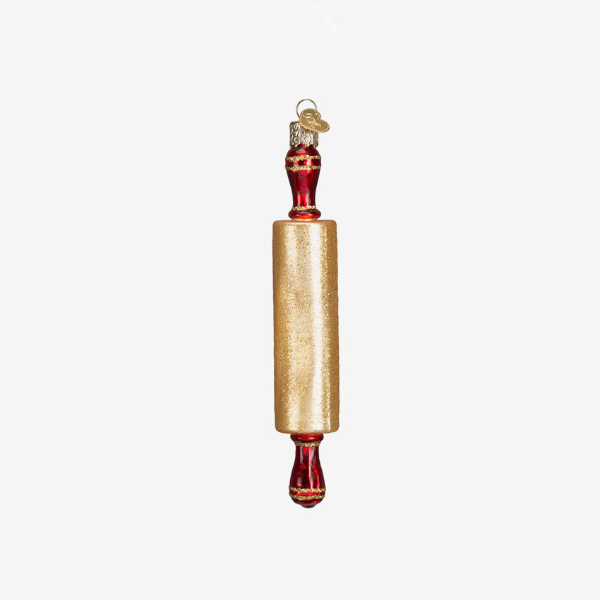 Old World Christmas | Ornement en verre soufflé - Rouleau à pâtisserie