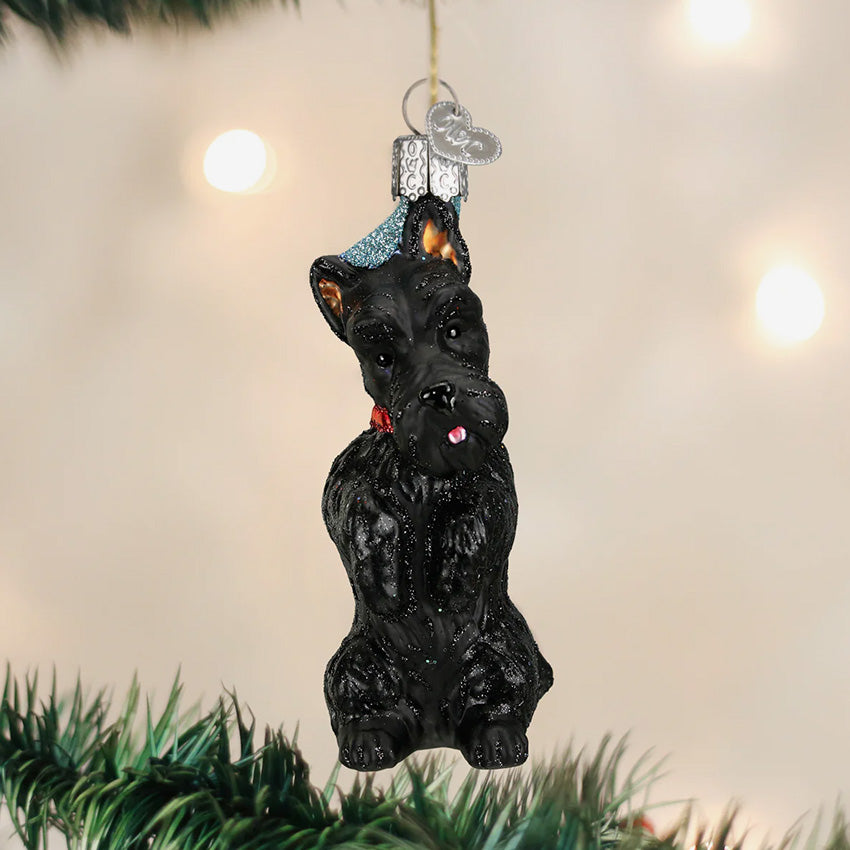 Old World Christmas | Ornement en verre soufflé - Terrier écossais