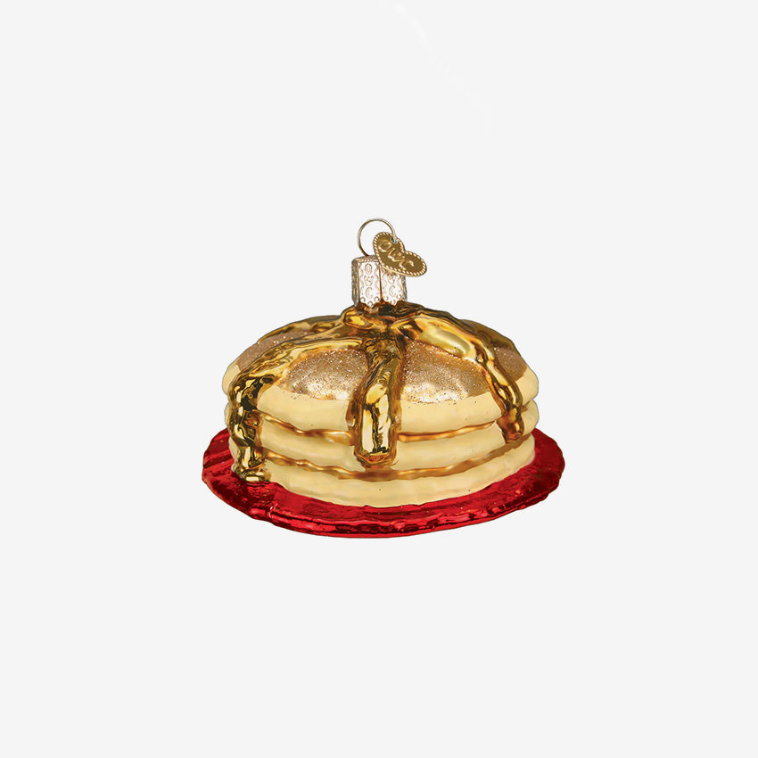 Old World Christmas | Ornement en verre soufflé - Petite pile de crêpes