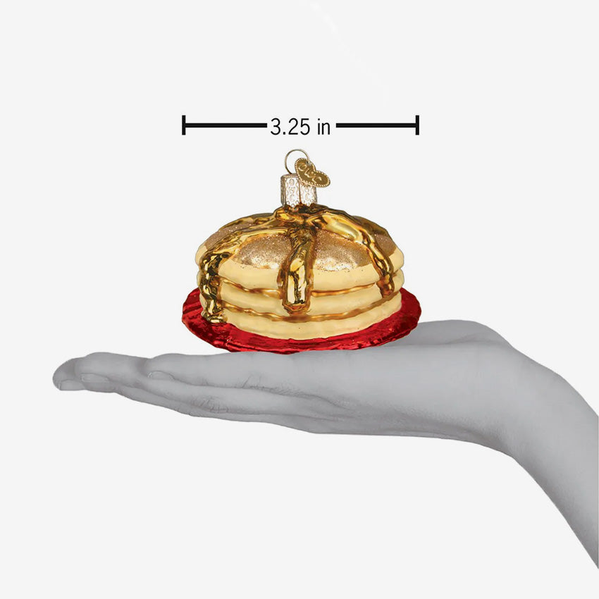 Old World Christmas | Ornement en verre soufflé - Petite pile de crêpes