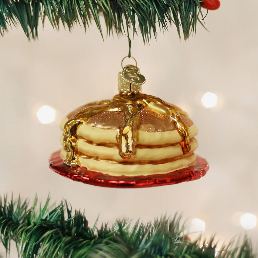 Old World Christmas | Ornement en verre soufflé - Petite pile de crêpes