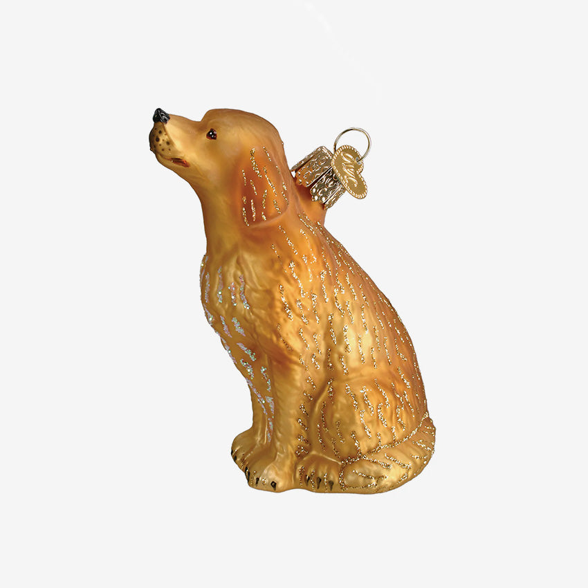 Old World Christmas | Ornement en verre soufflé -  Golden Retriever assis