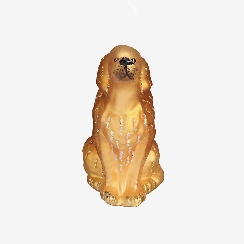 Old World Christmas | Ornement en verre soufflé -  Golden Retriever assis