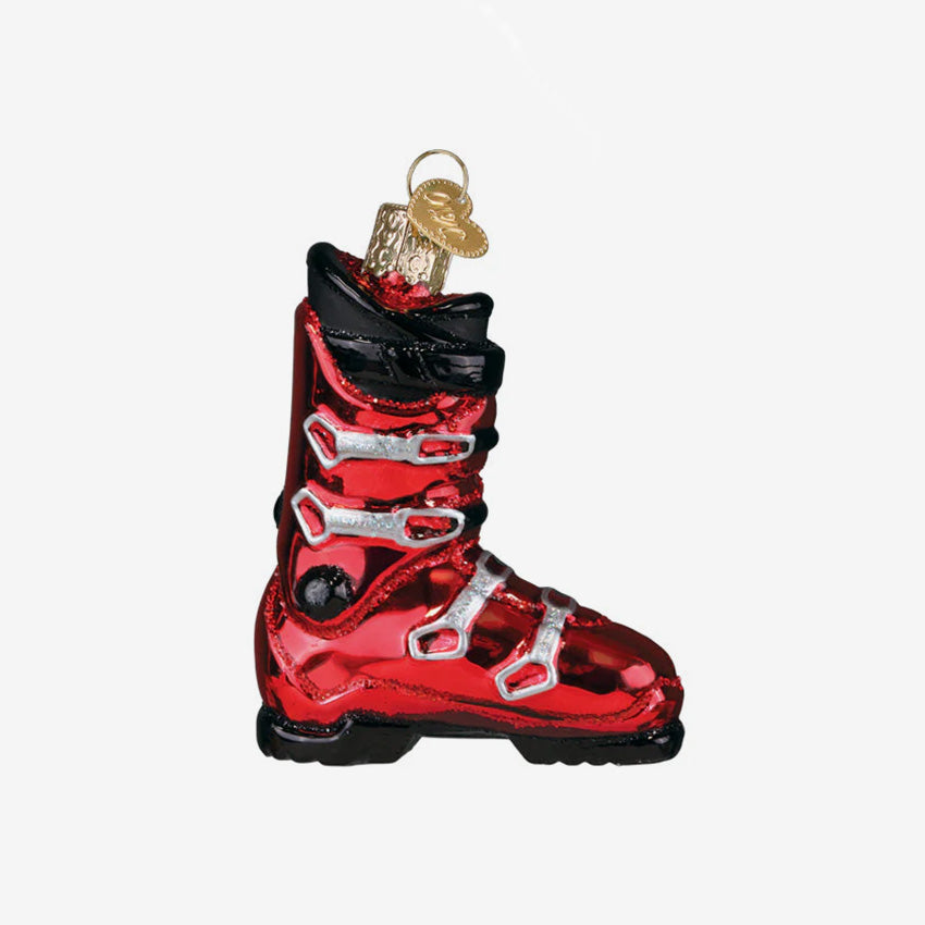 Old World Christmas | Blown Glass Ornament - Ski Boot