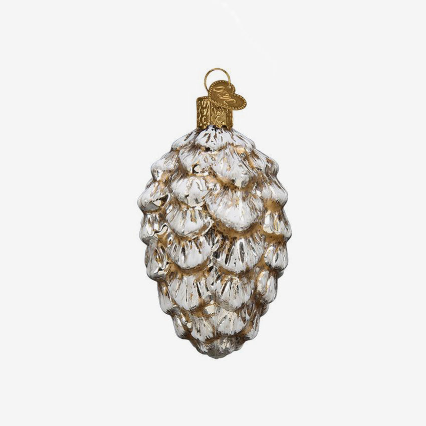 Old World Christmas | Ornement en verre soufflé - Pomme de pin Ponderosa vintage