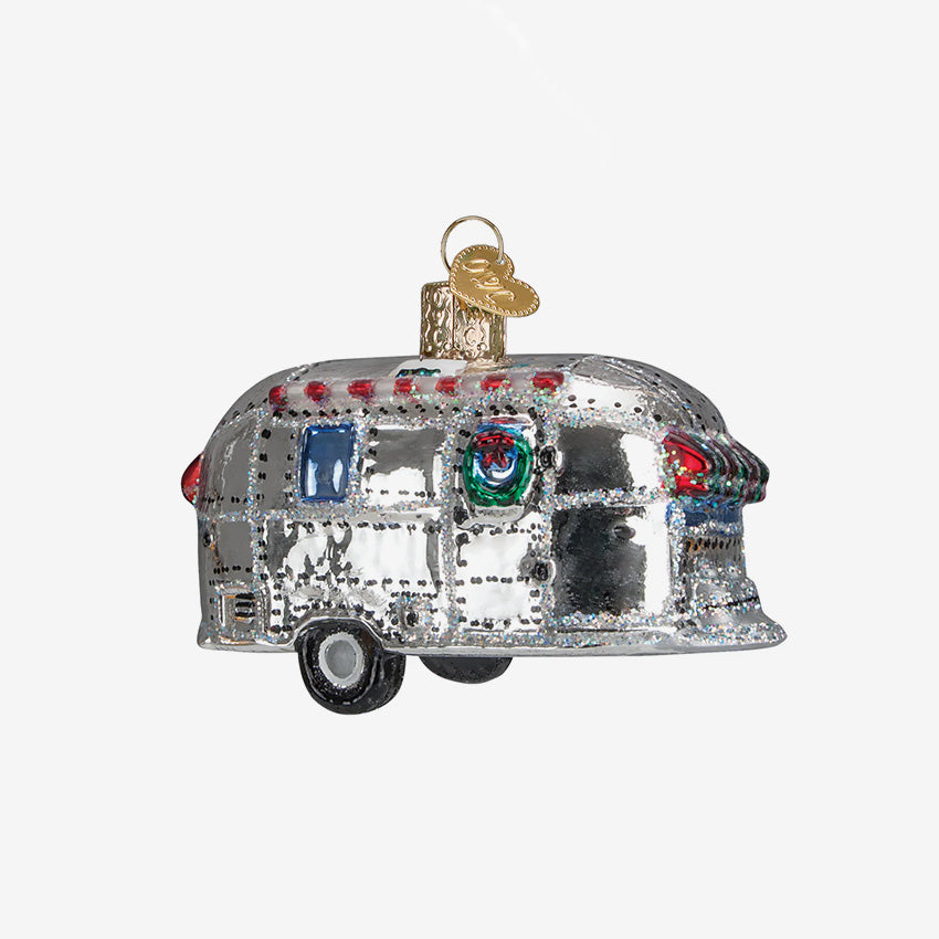 Old World Christmas | Blown Glass Ornament - Vintage Trailer