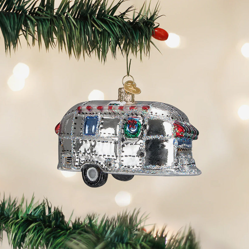 Old World Christmas | Blown Glass Ornament - Vintage Trailer