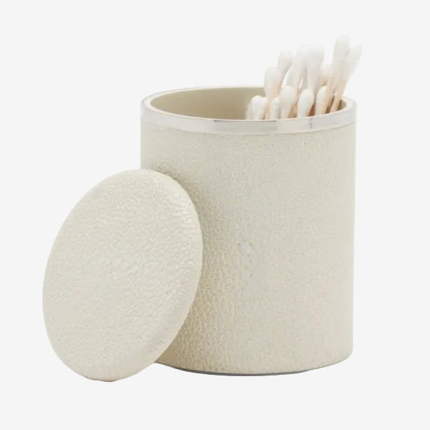 Pigeon & Poodle | Bradford Bath Canister - White & Silver