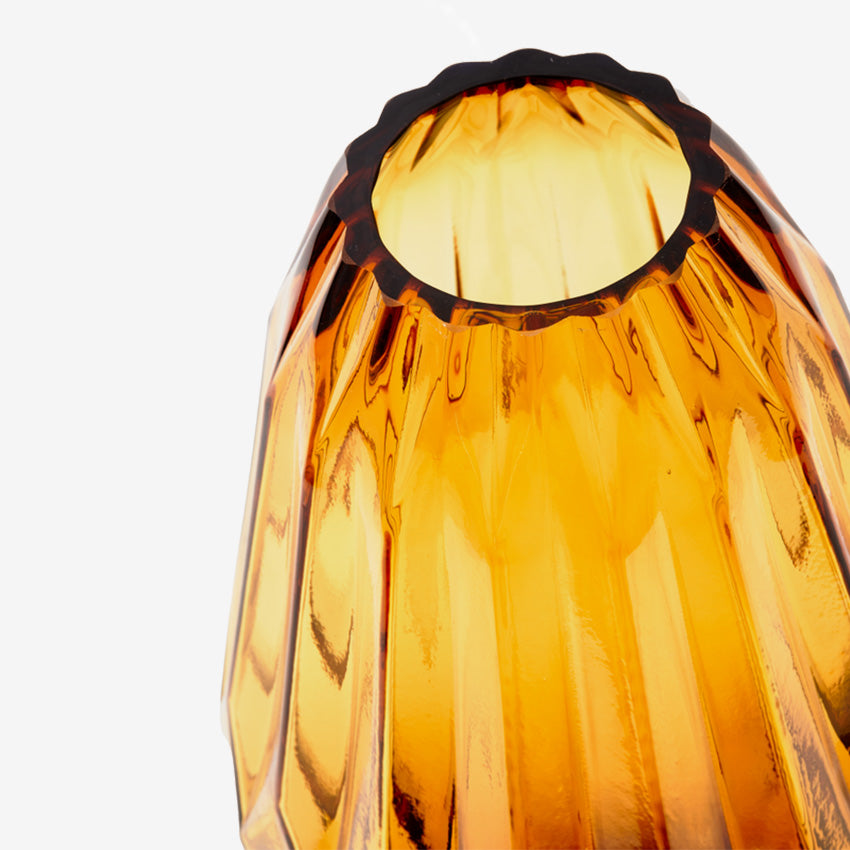 Polspotten | Glass Folds Vase - Ochre