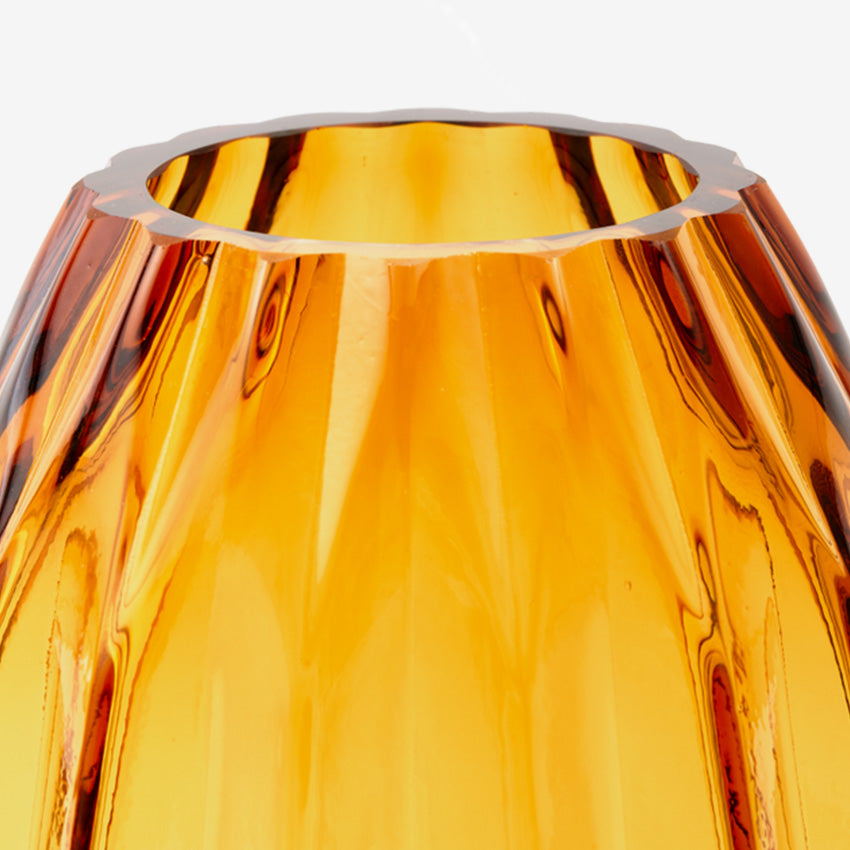 Polspotten | Glass Folds Vase - Ochre