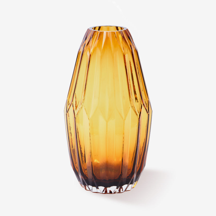 Polspotten | Glass Folds Vase - Ochre