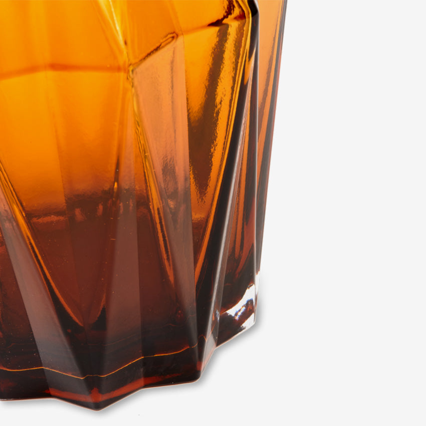 Polspotten | Glass Folds Vase - Ochre