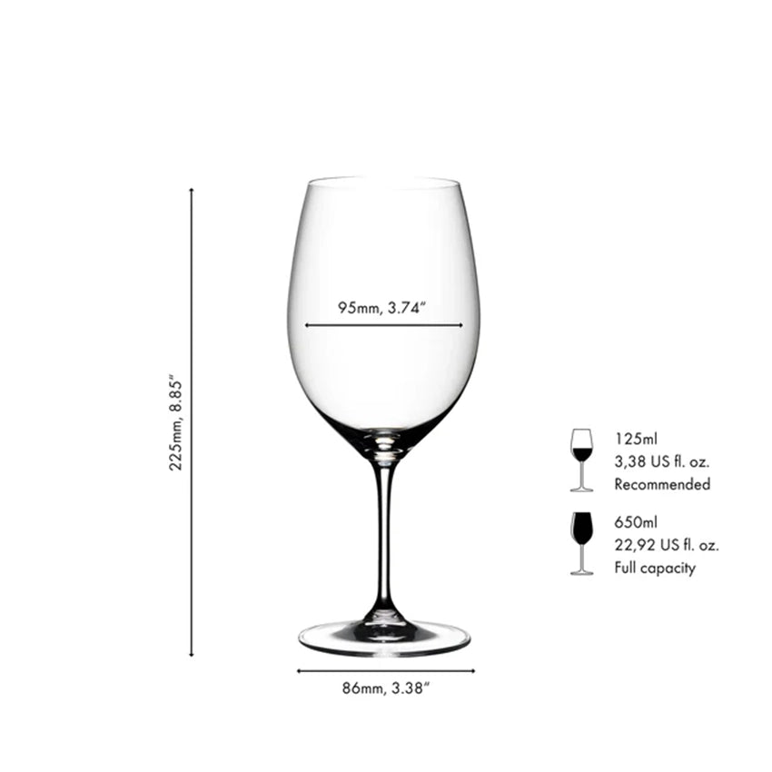 Riedel | Vinum 40e Anniversaire Cabernet Sauvignon / Merlot - Ensemble de 4