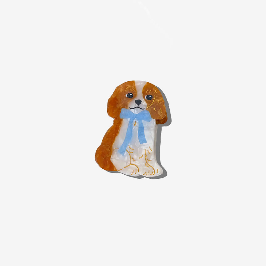 Solar Eclipse | Hand-Painted King Charles Claw Hair Clip