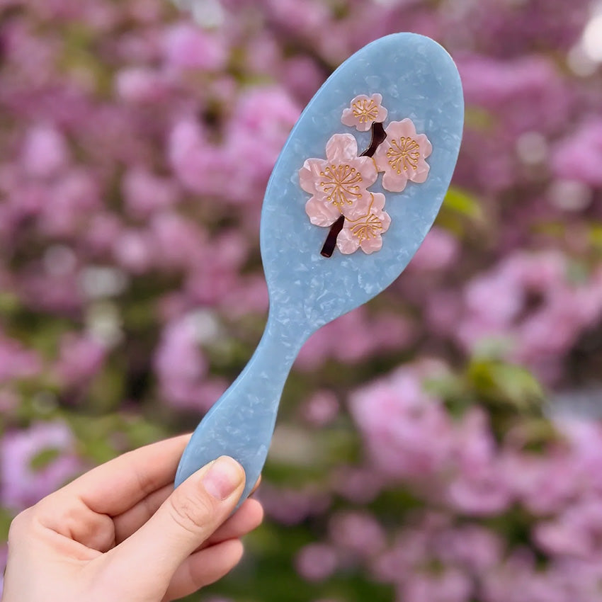 Solar Eclipse | Hand-painted Cherry Blossom Amazing Hair Day Brush