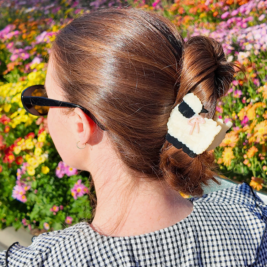 Solar Eclipse | Hand-painted Sheep Claw Hair Clip