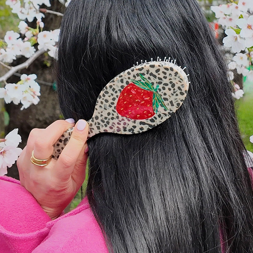 Solar Eclipse | Hand-painted Strawberry Amazing Hair Day Brush