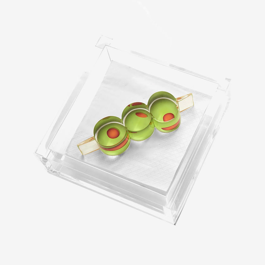 Tara Wilson Designs | Cocktail Napkin Holder - Olives