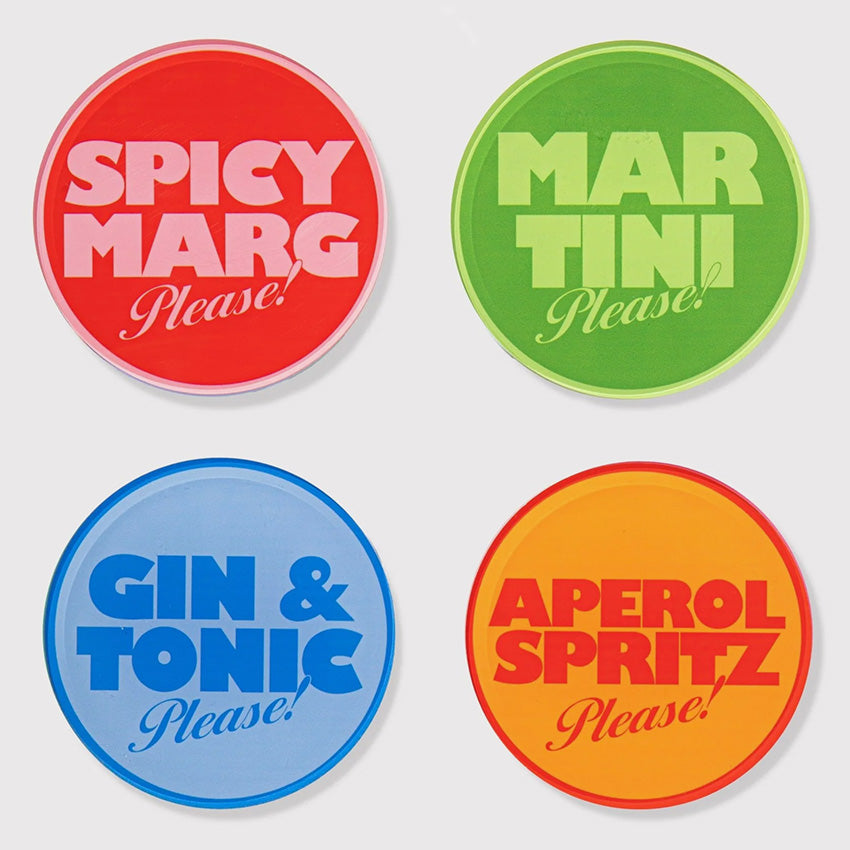 Tart By Taylor | Drinks On Me Coasters - Set of 4
